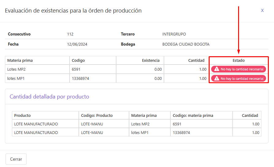 Ejemplo validación