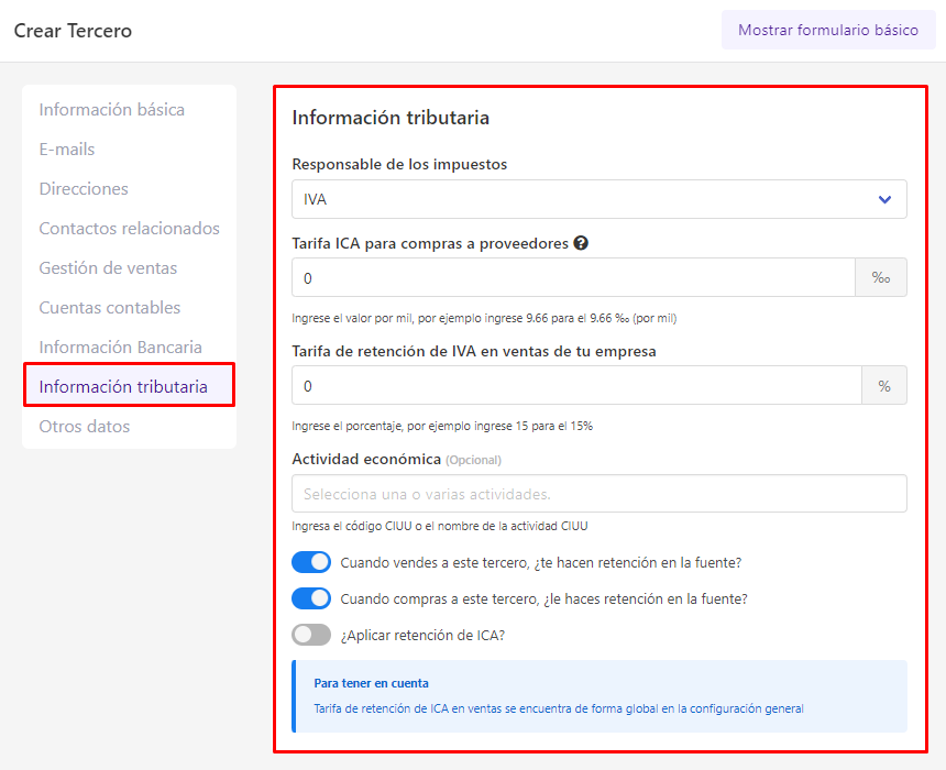 Información tributaria
