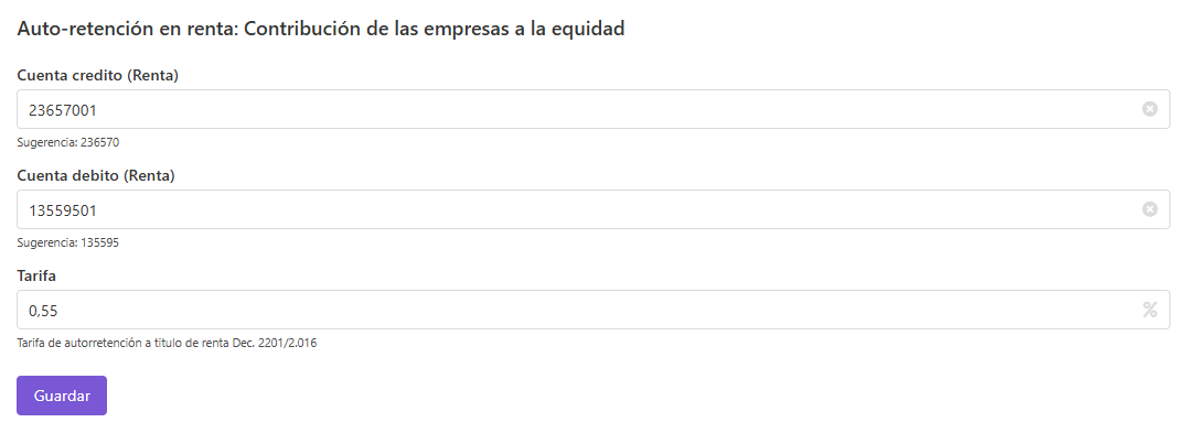 Auto-retención en renta