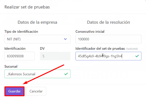 Guardar cambios