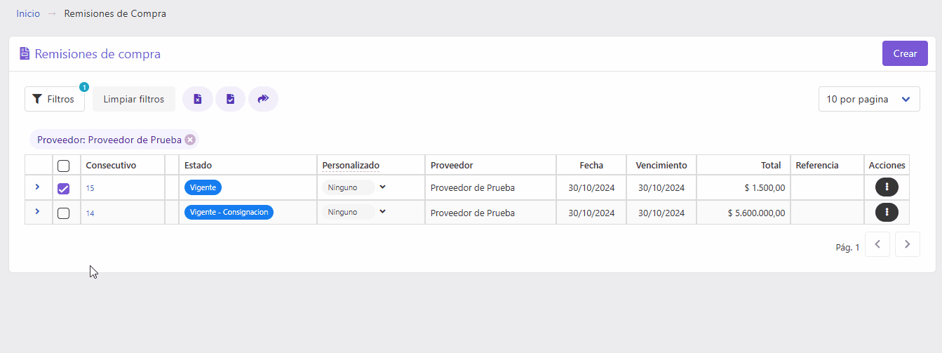 Opciones de acciones en remisión