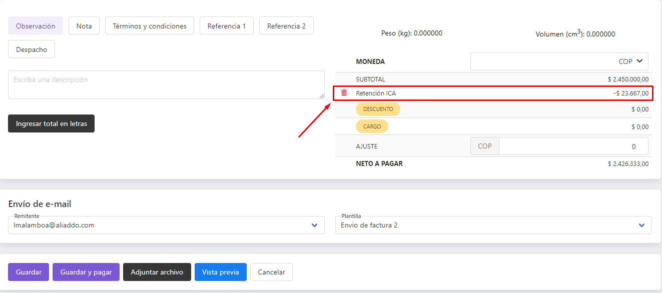 Verificar reteica