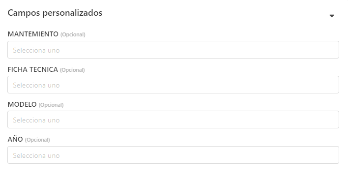 Campos personalizados