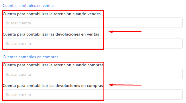 Cuentas contables retención