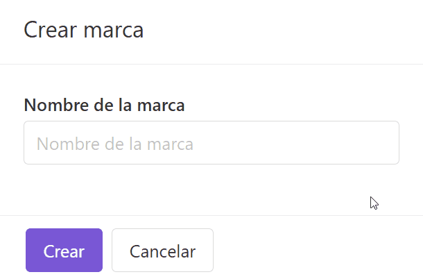Crear una nueva marca