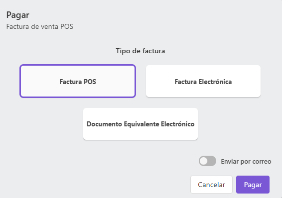 Tipos de factura