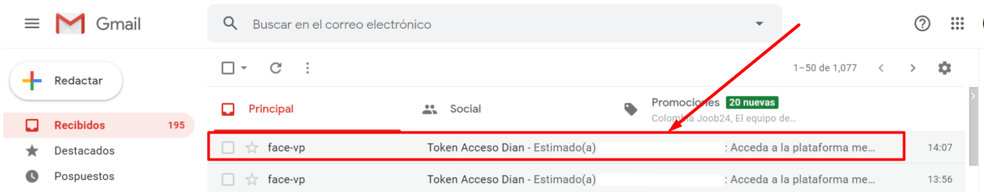 Ejemplo token