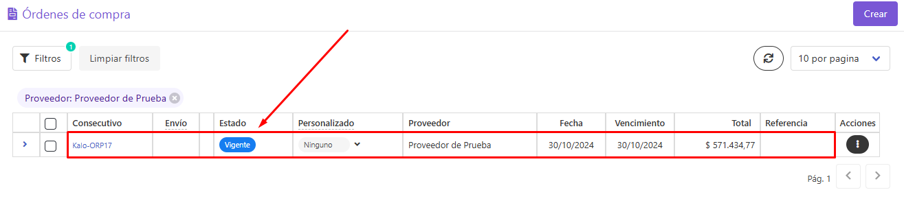 Estado vigente